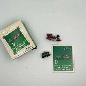 Hallmark Keepsake Lionel Train Minature Steam Locomotive and Tender Ornament